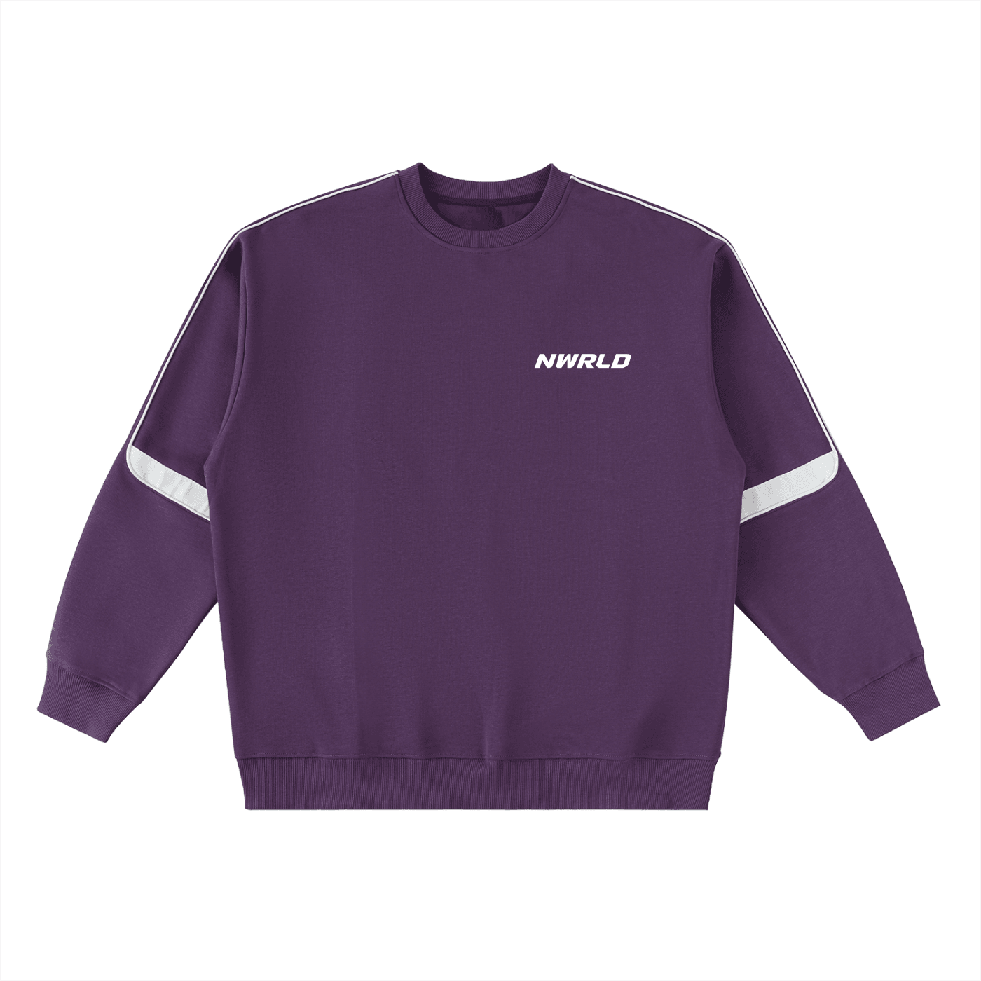NWRLD ESSENTIALS / Oversized Crewneck Taped Sweatshirt - NWRLD CLOTHING