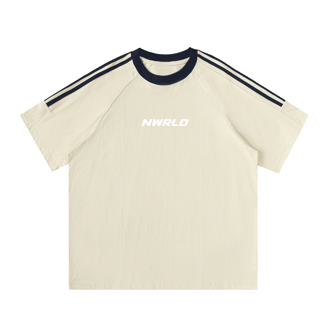 NWRLD ESSENTIALS / Contrast Tape Crewneck T-Shirt - NWRLD CLOTHING