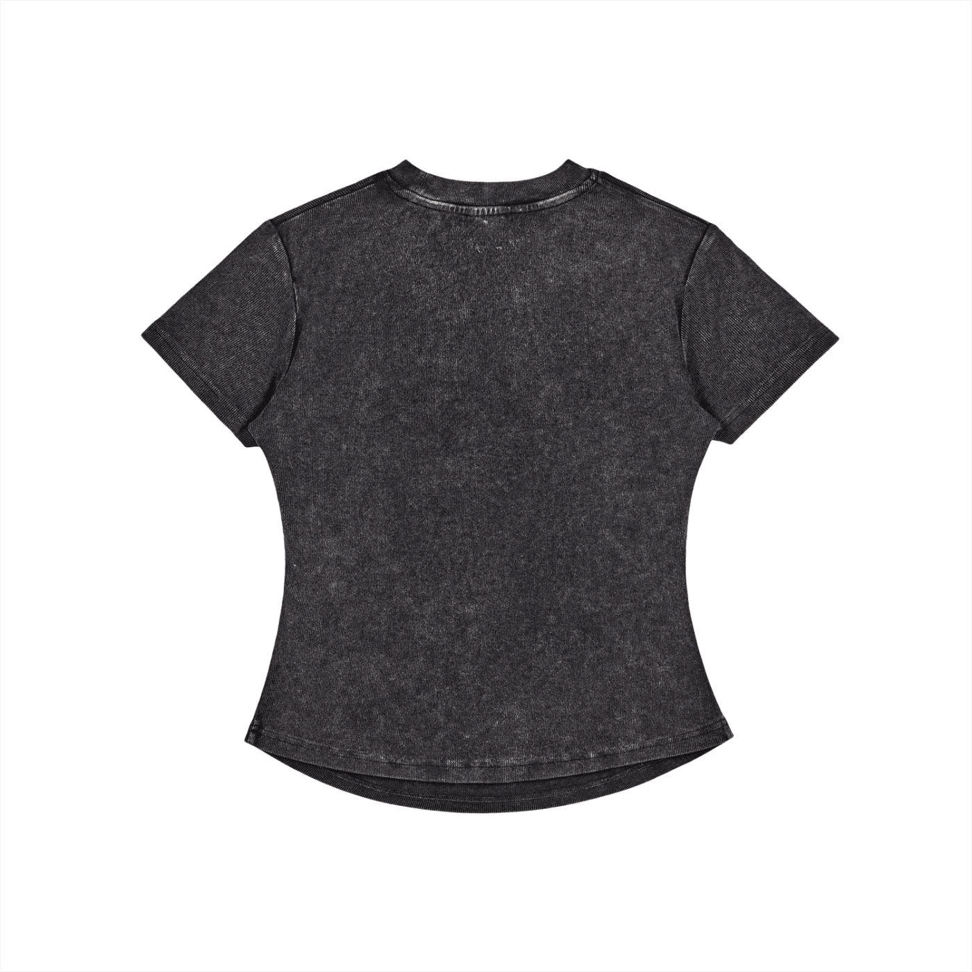 DARK MODE x METAL MANIA / Vintaged-Wash Bodycon Cotton T-Shirt - NWRLD CLOTHING