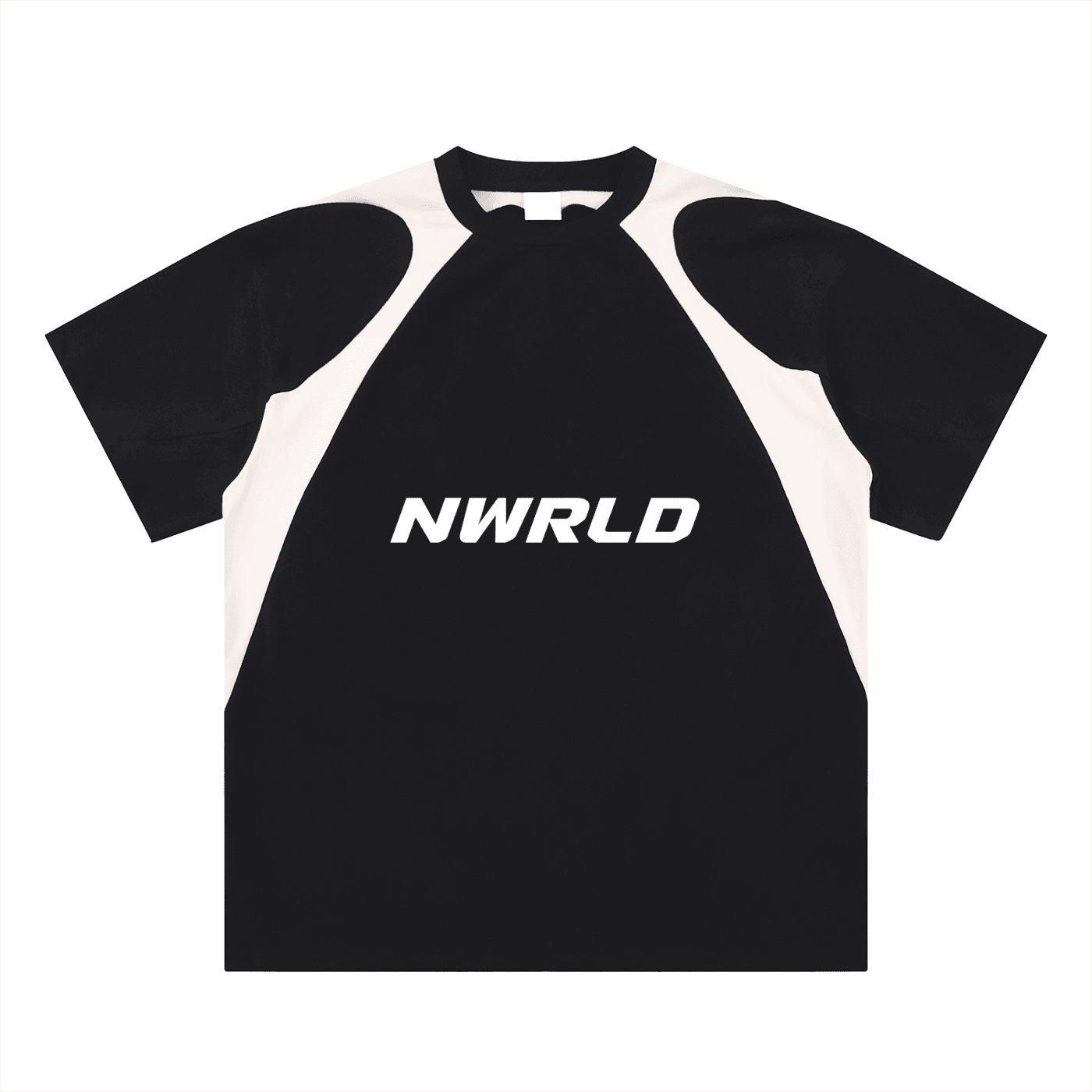 NWRLD ESSENTIALS / Contrast Panel Cotton T-Shirt - NWRLD CLOTHING