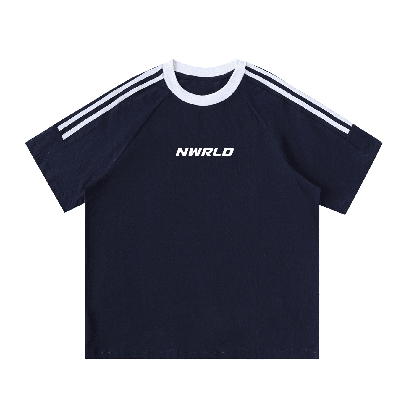 NWRLD ESSENTIALS / Contrast Tape Crewneck T-Shirt - NWRLD CLOTHING