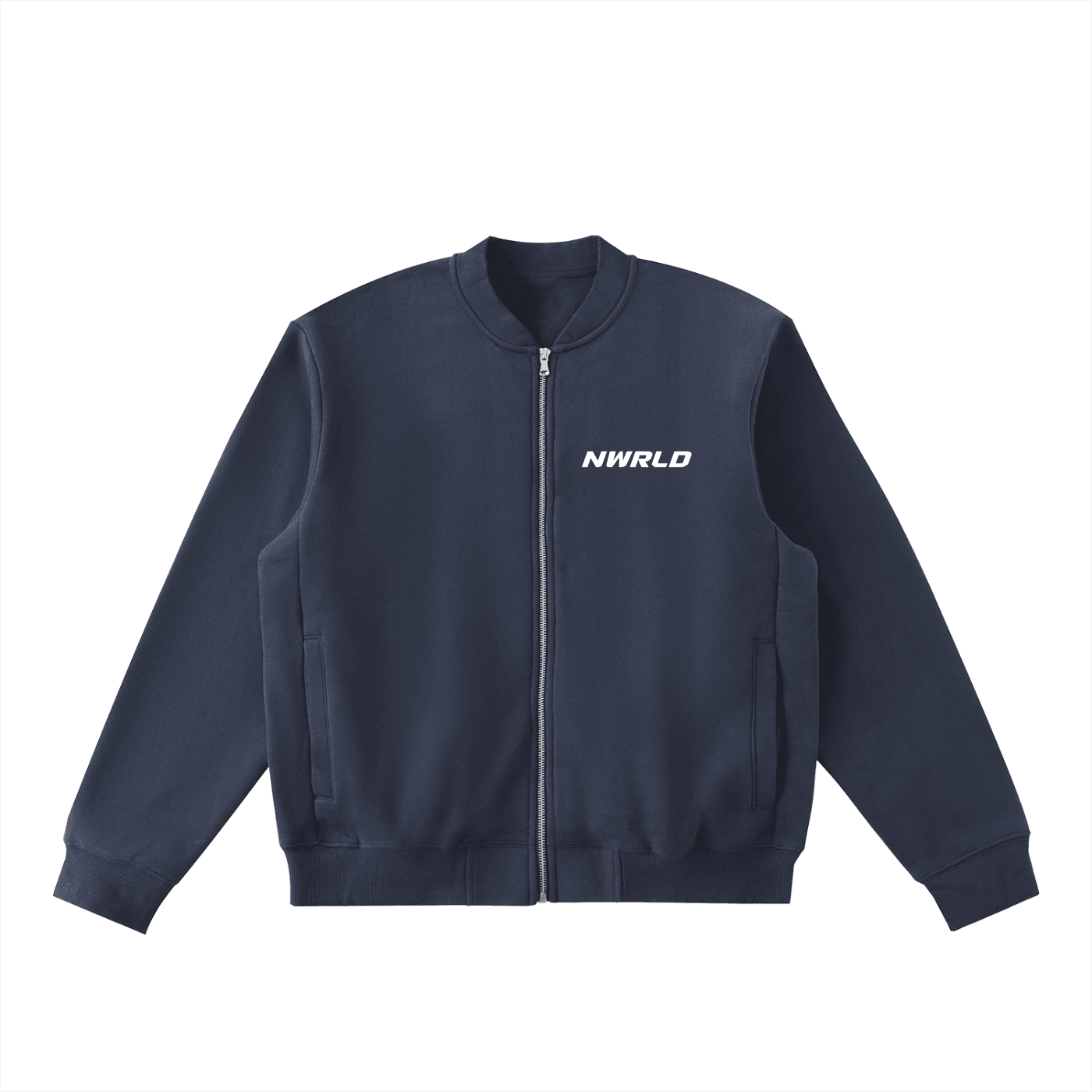 NWRLD ESSENTIAL / Zip-Up Varsity Jacket - NWRLD CLOTHING