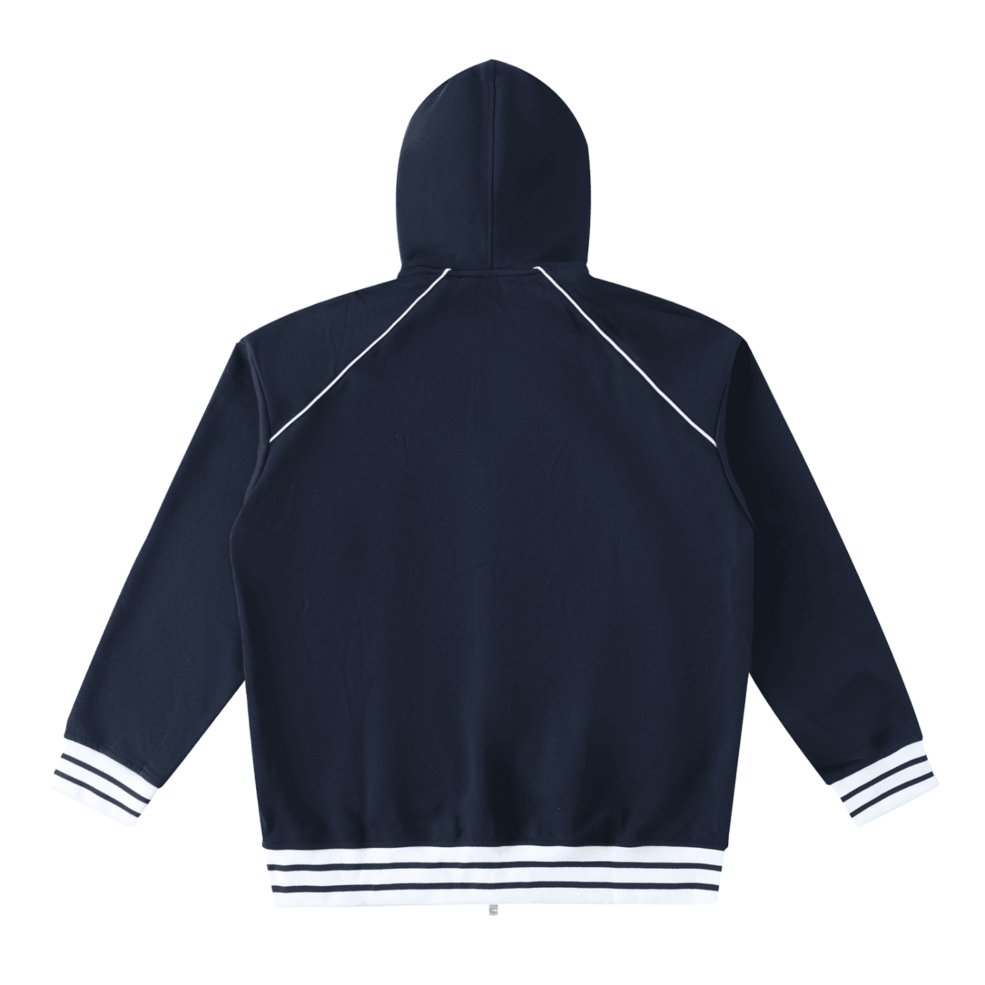 NWRLD ESSENTIAL / Striped Zip-Up Hoodie - NWRLD CLOTHING