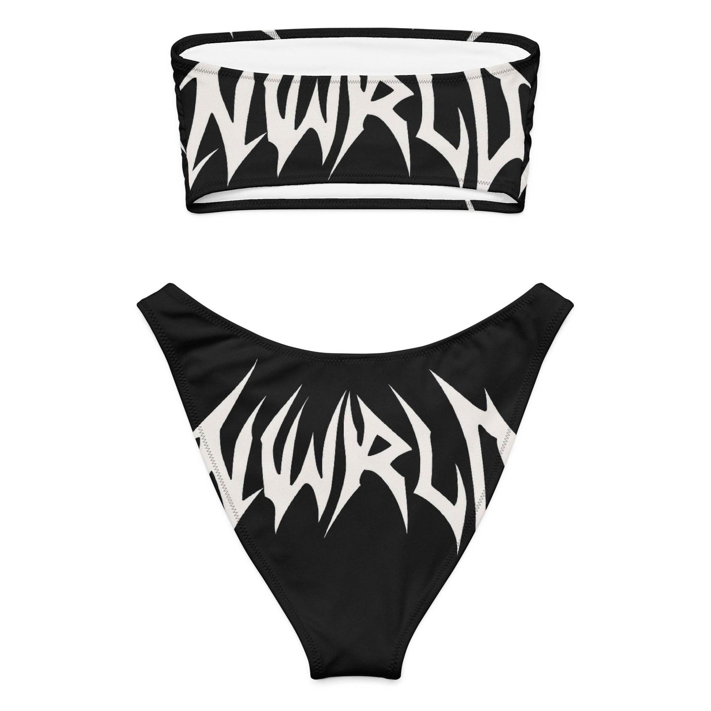 DARK MODE x METAL MANIA / Recycled bandeau bikini - NWRLD CLOTHING