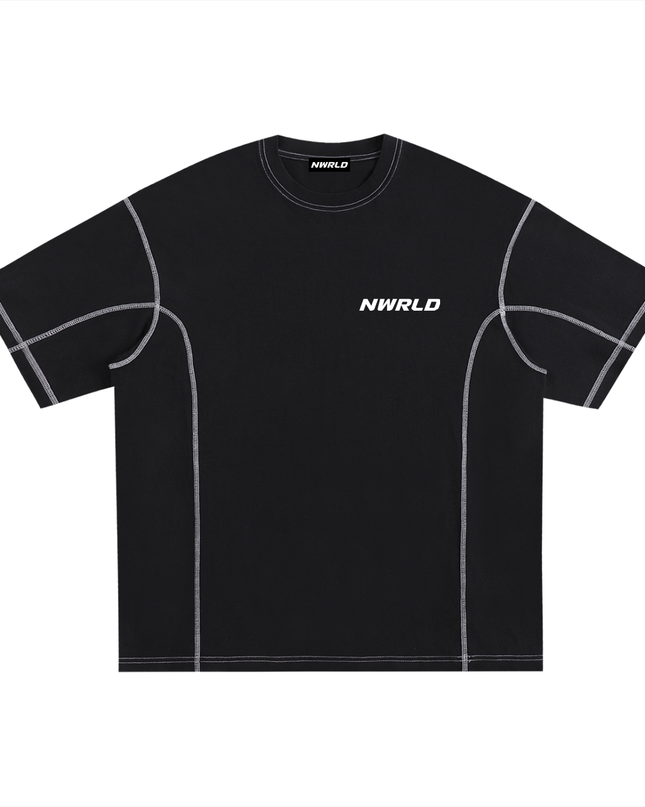 Streetwear Contrast-Stitched Cotton T-Shirt