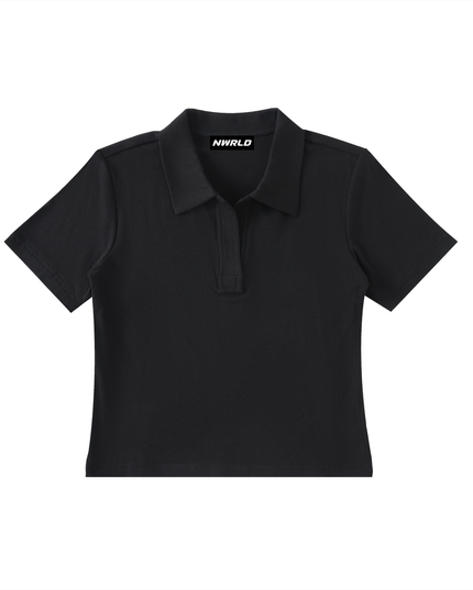 Bodycon Short Sleeve Polo Shirt