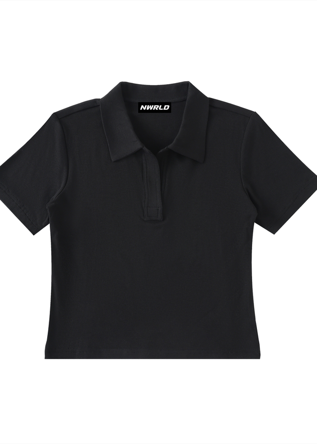 Bodycon Short Sleeve Polo Shirt