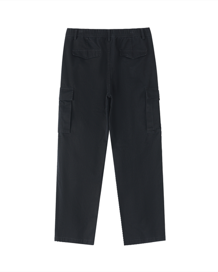 Cotton Elastic-Waist Cargo Pants