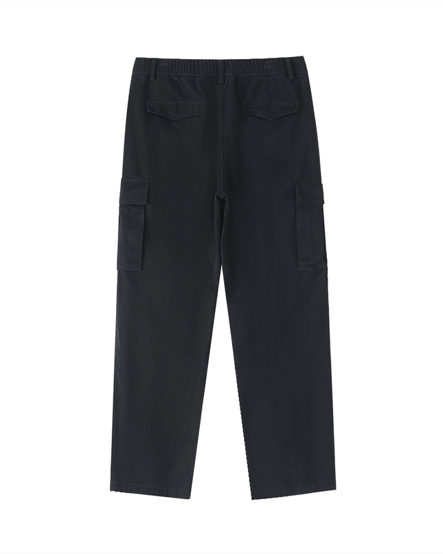 Cotton Elastic-Waist Cargo Pants