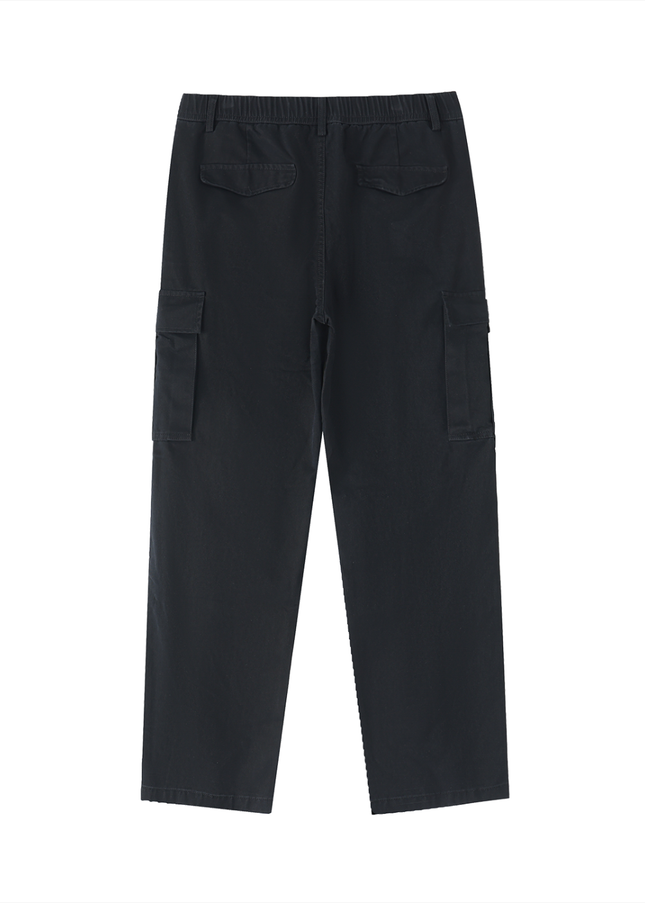 Cotton Elastic-Waist Cargo Pants