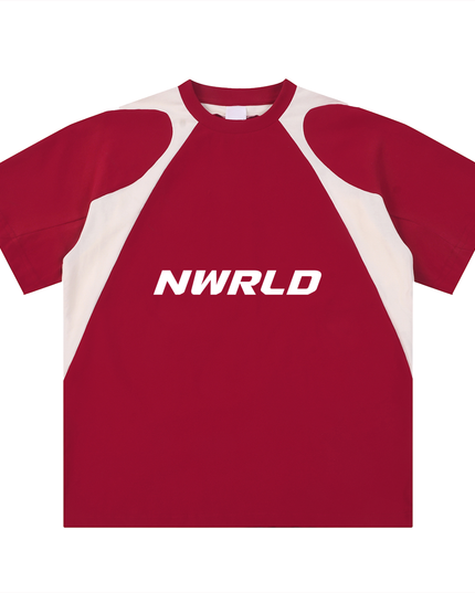 Contrast Panel Cotton T-Shirt