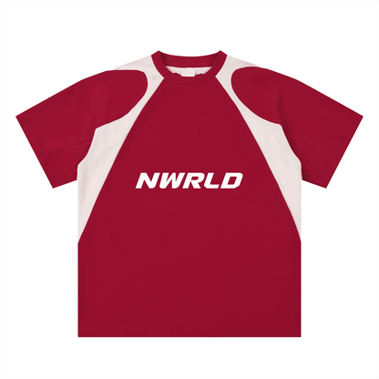 NWRLD ESSENTIALS / Contrast Panel Cotton T-Shirt - NWRLD CLOTHING