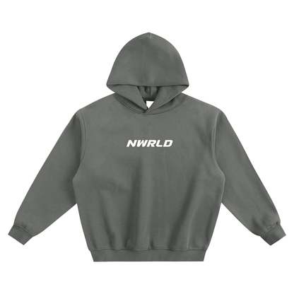 NWRLD ESSENTIALS / Fleeced Boxy Hoodie - NWRLD CLOTHING