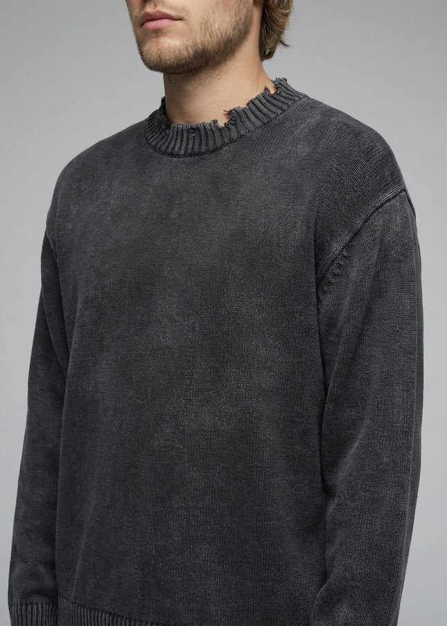 Detail shot of Vintage Washed Hand-Frayed Sweater