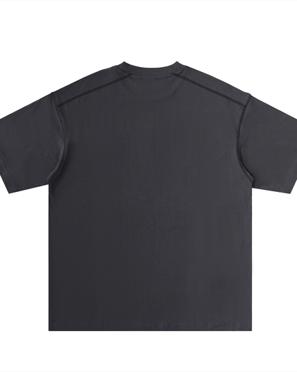 Oversized Contrast-Stitched Cotton Tee