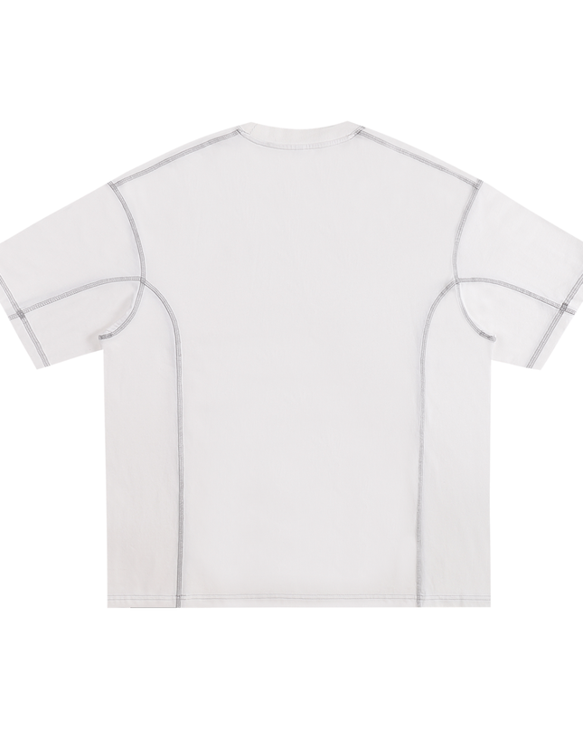 Streetwear Contrast-Stitched Cotton T-Shirt
