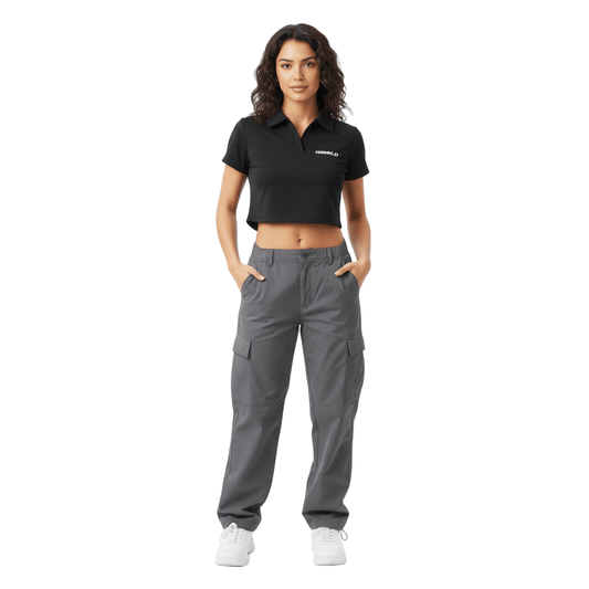 NWRLD CLEAN / V-Neck Crop Top - NWRLD CLOTHING