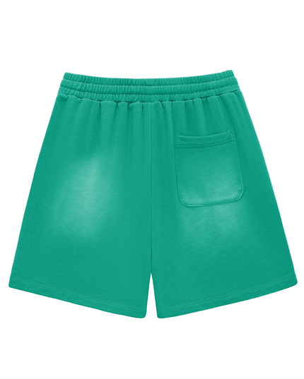 Sun Fade Raw Edge Cotton Shorts