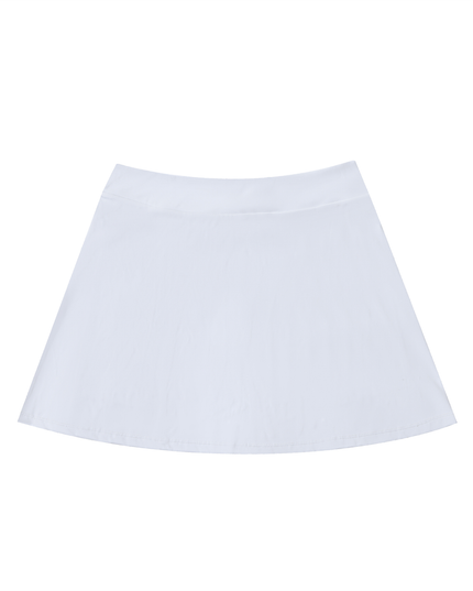 High-Waist Pocketed A-Line Skirt