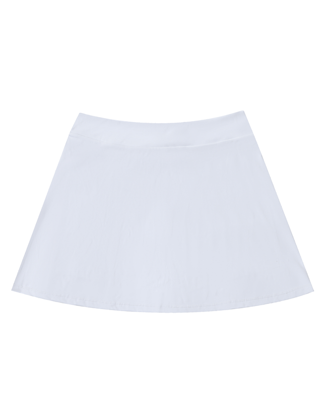 High-Waist Pocketed A-Line Skirt