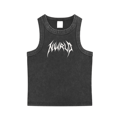 DARK MODE x METAL MANIA / Snow Washed Tank Top - NWRLD CLOTHING