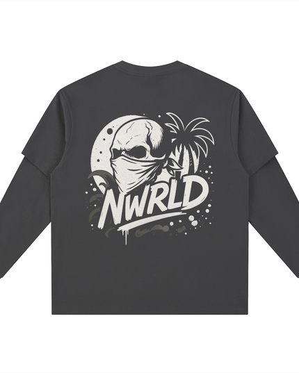 Layered Long Sleeve Oversized Tee