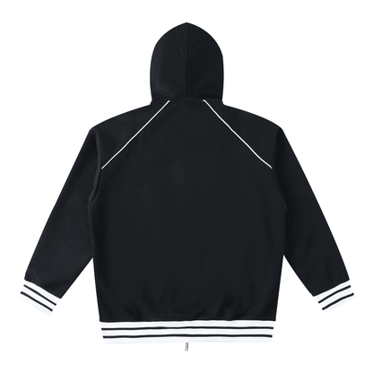 NWRLD ESSENTIAL / Striped Zip-Up Hoodie - NWRLD CLOTHING