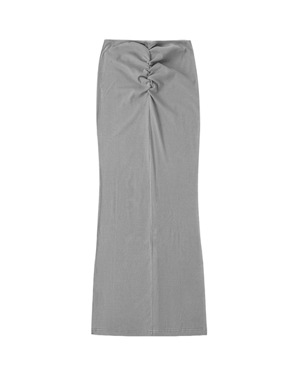 NWRLD 003 | Dyed Washed Drawstring Maxi Skirt