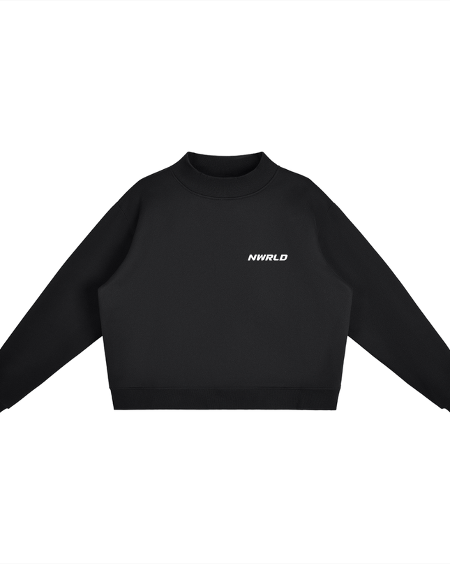 NWRLD 002 Mock-Neck Crew Sweatshirt