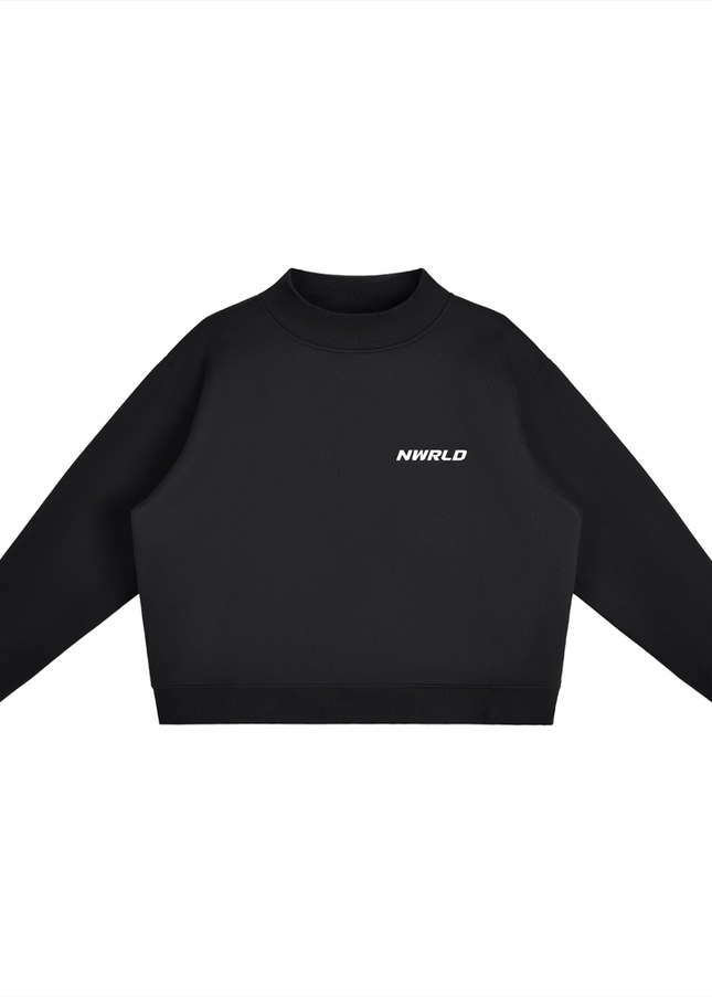 NWRLD 002 Mock-Neck Crew Sweatshirt