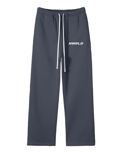 Streetwear Unisex Solid Color Fleece Straight Leg Pants