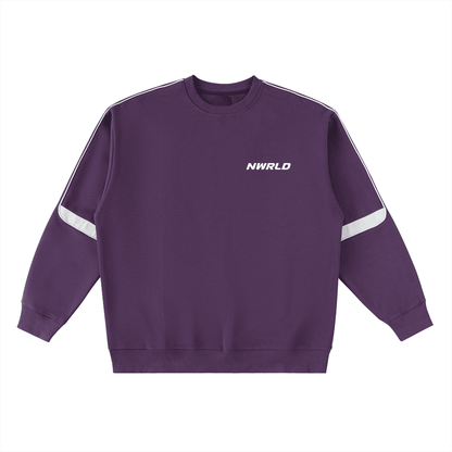 NWRLD ESSENTIALS / Oversized Crewneck Taped Sweatshirt - NWRLD CLOTHING
