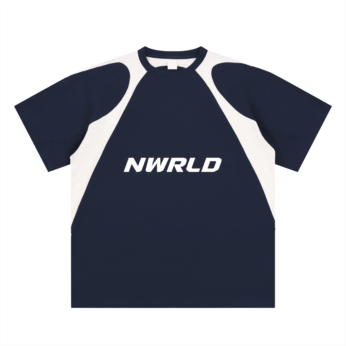 NWRLD ESSENTIALS / Contrast Panel Cotton T-Shirt - NWRLD CLOTHING