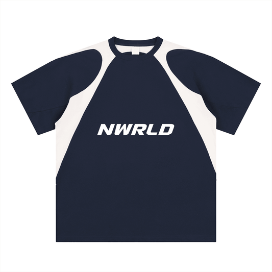 NWRLD ESSENTIALS / Contrast Panel Cotton T-Shirt - NWRLD CLOTHING