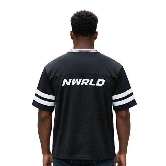 NWRLD ESSENTIALS / Taped Mesh Boxy T-shirt - NWRLD CLOTHING