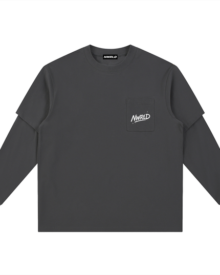 Layered Long Sleeve Oversized Tee