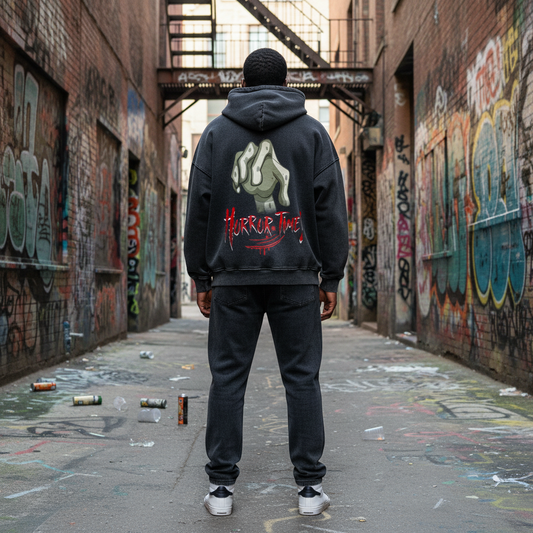 Zip-Through Boxy Fleece Hoodie | Darkmode x Metalmania