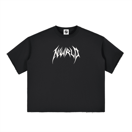 DARKMODE x METALMANIA / Boxy Half-Sleeve T-Shirt - NWRLD CLOTHING