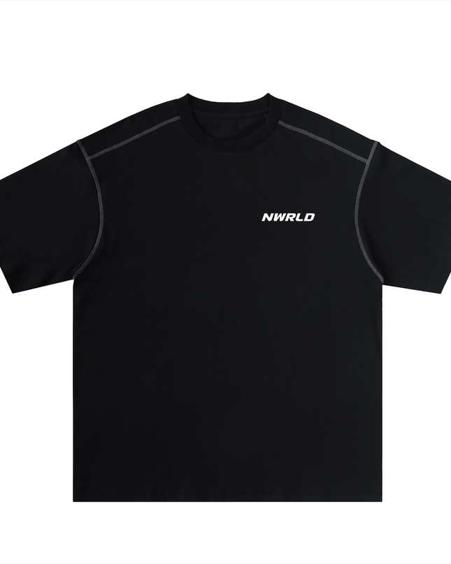 Oversized Contrast-Stitched Cotton Tee