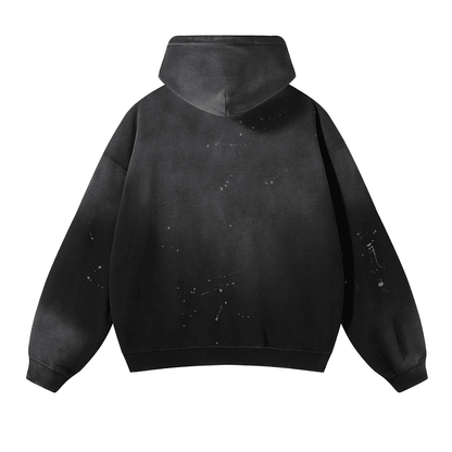 NWRLD ESSENTIALS / Vintage Wash Frayed Fleece Hoodie - NWRLD CLOTHING