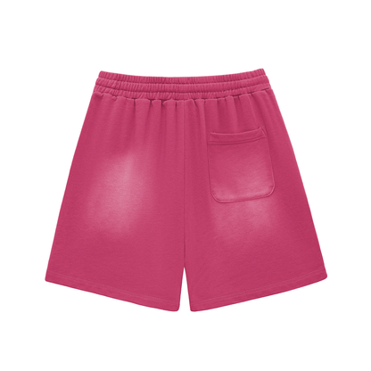 NWRLD ESSENTIALS / Sun Fade Raw Edge Shorts - NWRLD CLOTHING
