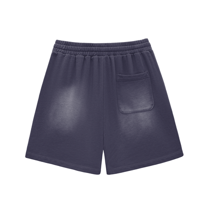 NWRLD ESSENTIALS / Sun Fade Raw Edge Shorts - NWRLD CLOTHING