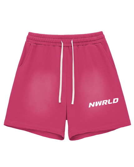 Sun Fade Raw Edge Cotton Shorts