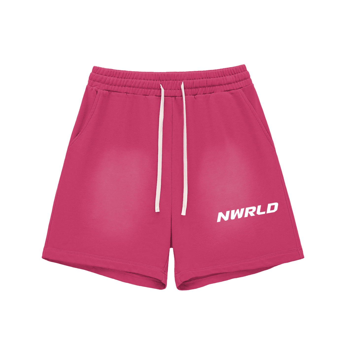 NWRLD ESSENTIALS / Sun Fade Raw Edge Shorts - NWRLD CLOTHING