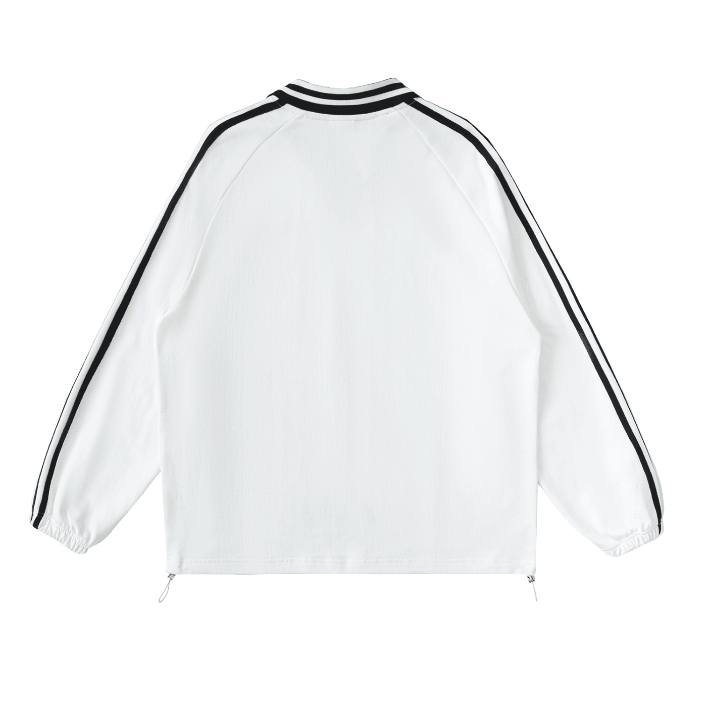 NWRLD ESSENTIALS / Contrast Striped Lapel Collar Sweatshirt - NWRLD CLOTHING