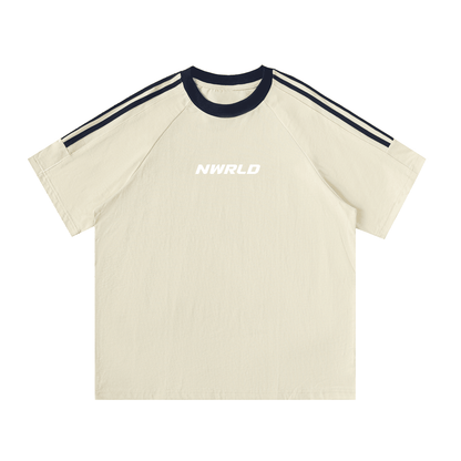 NWRLD ESSENTIALS / Contrast Tape Crewneck T-Shirt - NWRLD CLOTHING