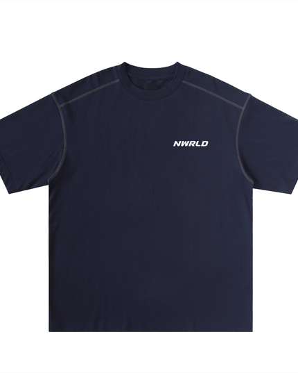 Oversized Contrast-Stitched Cotton Tee