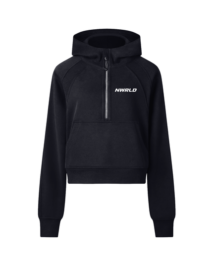 Cropped Half-Zip Hoodie
