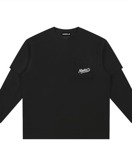 Layered Long Sleeve Oversized Tee
