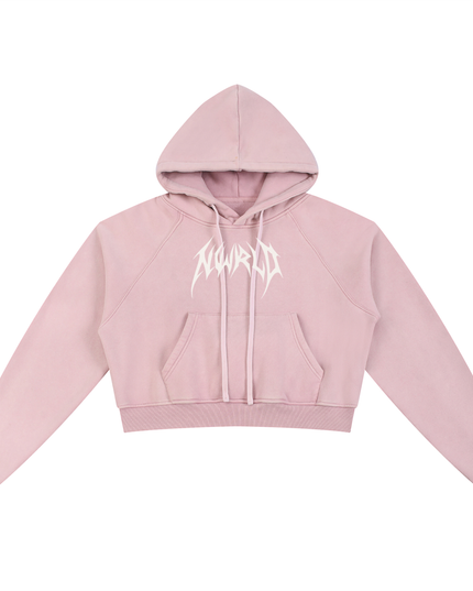 Snow Washed Cropped Hoodie